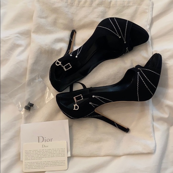 Christian Dior suede & crystal heels size 36.5 - Picture 7 of 8